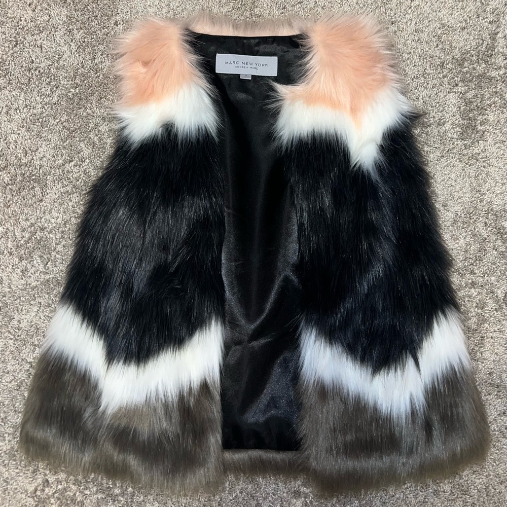 NWOT Marc New York By Marc Andrew Faux Fur Vest Size Small